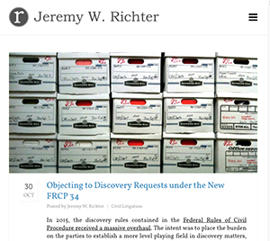 Jeremy Richter blog.